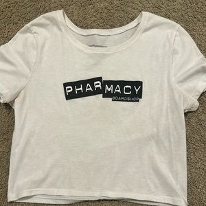 white, pharmacy baby tee
